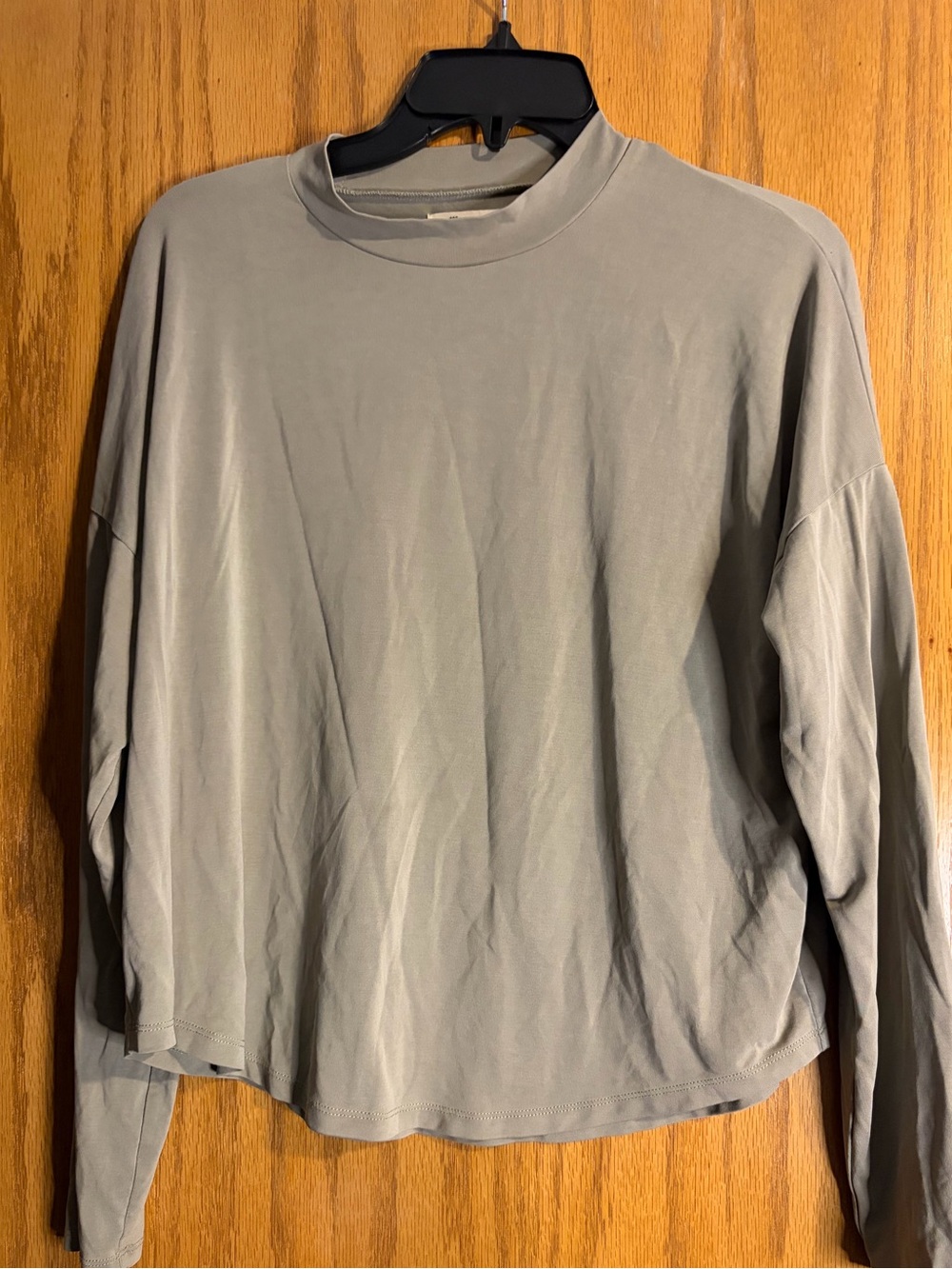 Madewell sage green mock neck long sleeve top medium relaxed fit